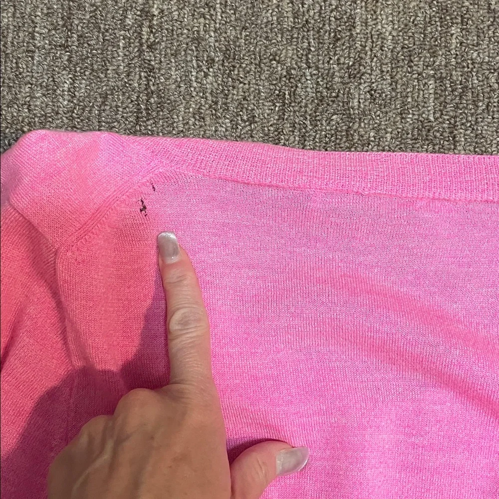 J. Crew Bright Pink V-Neck Sweater
